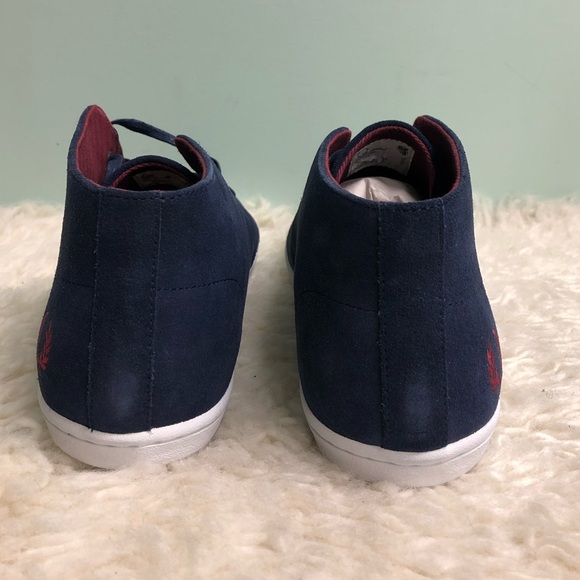 Fred Perry | Men’s Byron Mid Suede Shoes | Carbon Blue | Size 10 - Picture 3 of 4